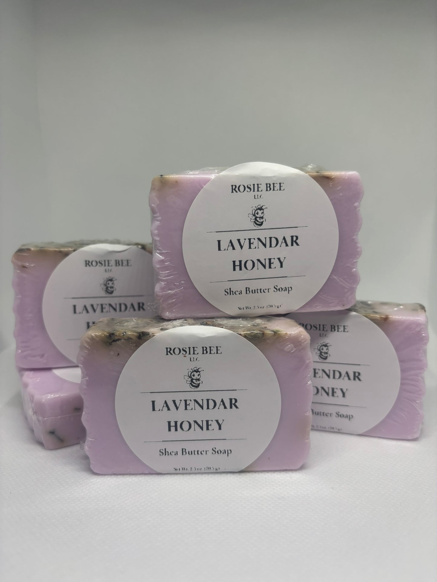Lavender Honey Shea Butter Soap | Handmade Moisturizing Soap | Calming Lavender & Sweet Honey Soap | Rosie Bee LLC