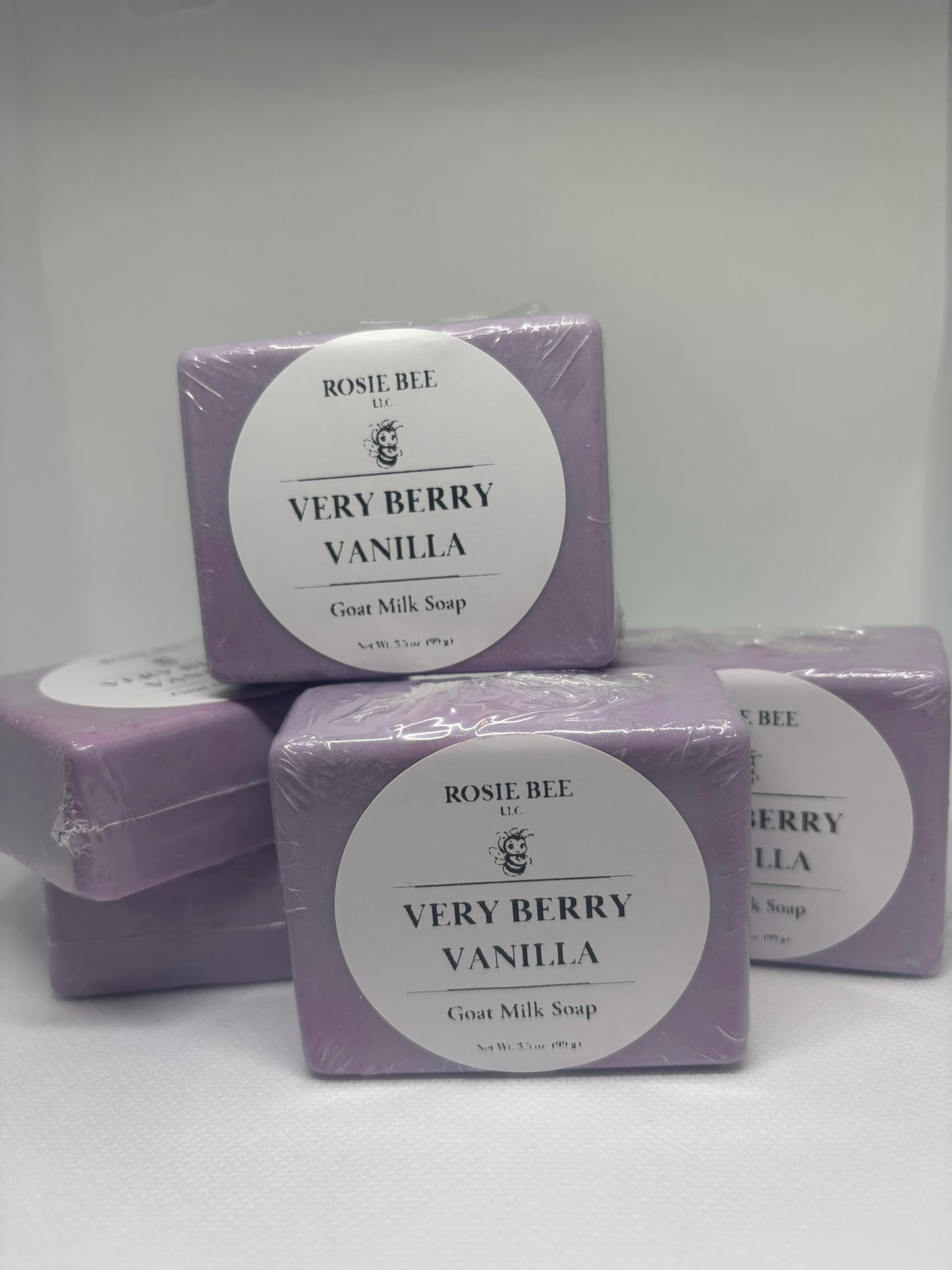Very Berry Vanilla Goat Milk Soap | Handmade Berry Vanilla Soap | Moisturizing Goat Milk Bar Soap | Rosie Bee LLC