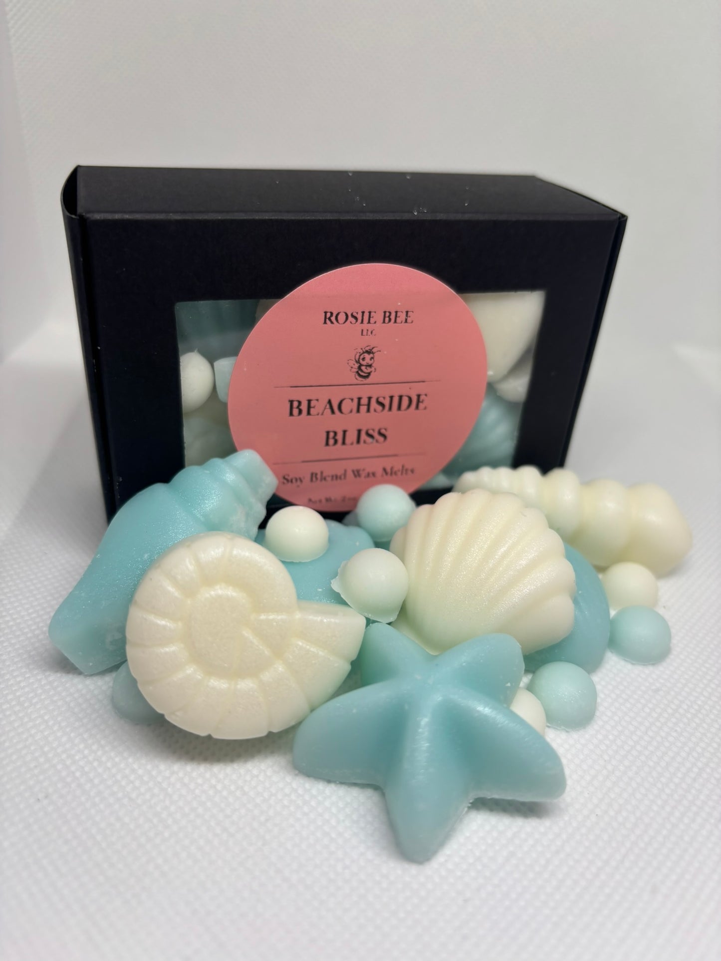 Beachside Bliss Soy Blend Wax Melts | Coastal Ocean Breeze Scent | Hand-Poured Wax Melts | Rosie Bee LLC