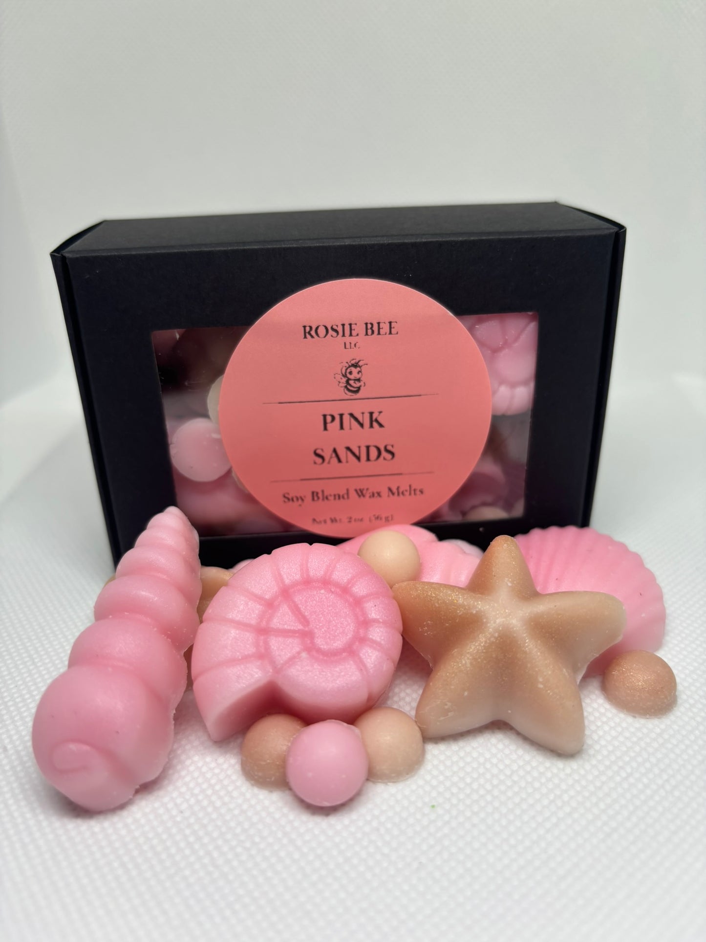 Pink Sands Soy Blend Wax Melts | Tropical Beach Fragrance | Hand-Poured Wax Melts | Rosie Bee LLC