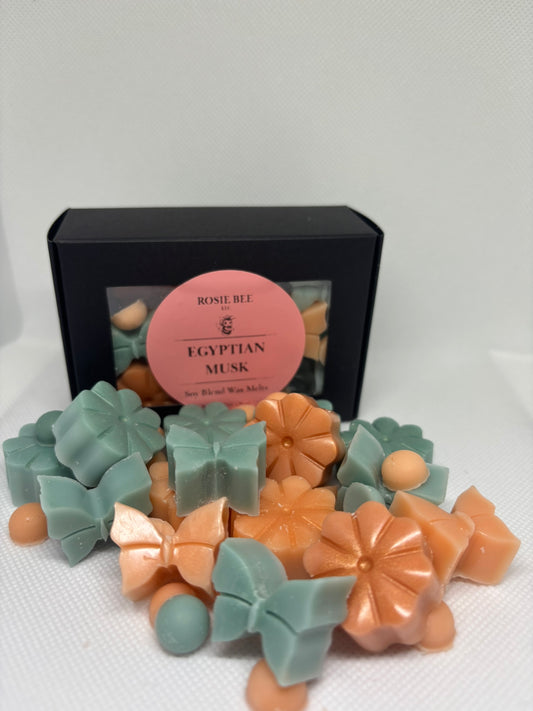 Egyptian Musk Soy Blend Wax Melts | Exotic Floral Musk Fragrance | Hand-Poured Wax Melts | Rosie Bee LLC