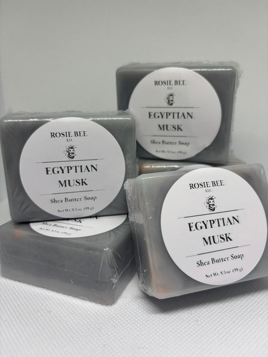 Egyptian Musk Shea Butter Soap | Handmade Moisturizing Soap | Warm Musk & Floral Shea Butter Bar | Rosie Bee LLC