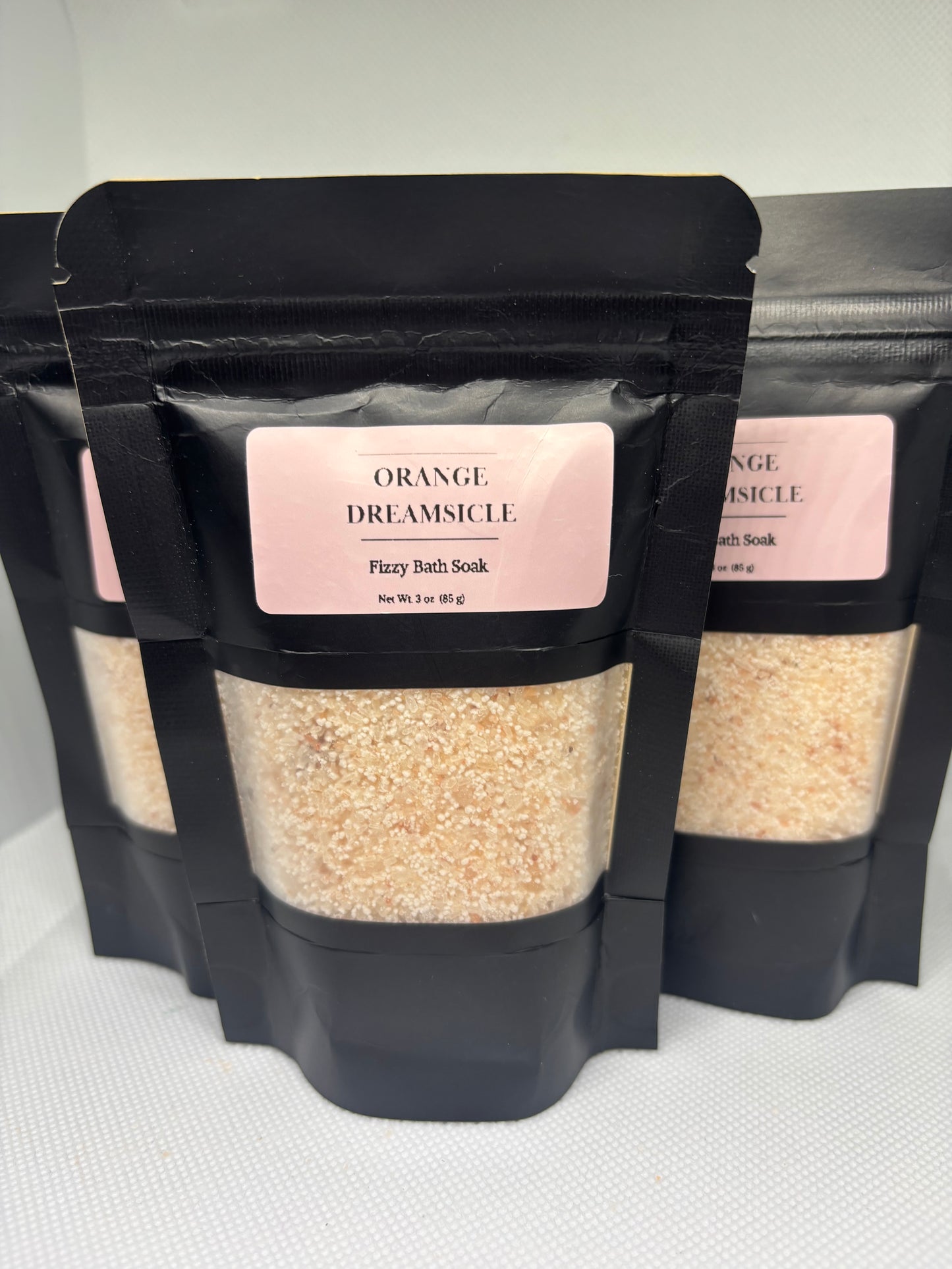 Orange Dreamsicle Fizzy Bath Soak | Handmade Bath Salts | Sweet Citrus Vanilla Bath Soak | Relaxing Self-Care Bath Treatment | Rosie Bee LLC